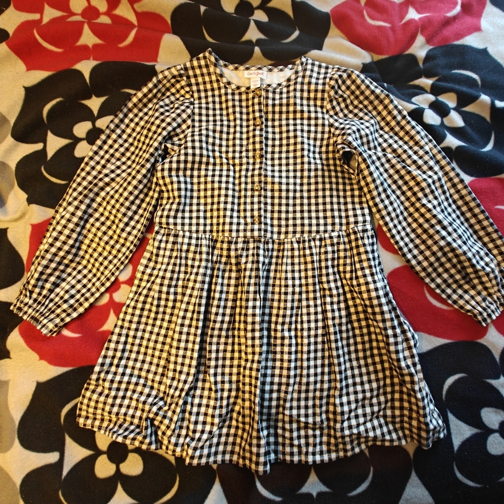 Cat & Jack Black checkered dress